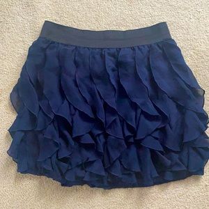 💸 FINAL 💸 Forever XXI navy blue ruffle mini skirt